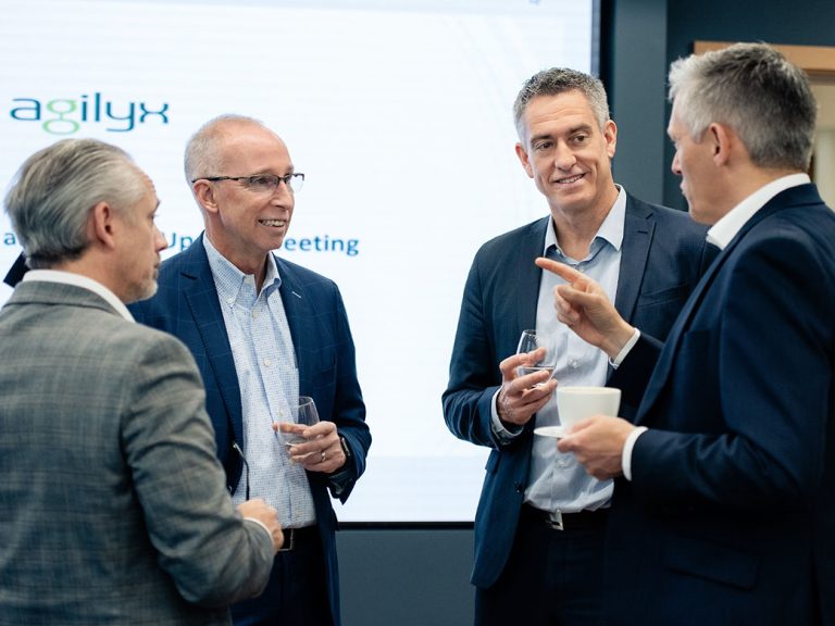Agilyx leadership and Cyclyx CEO at an investor meeting