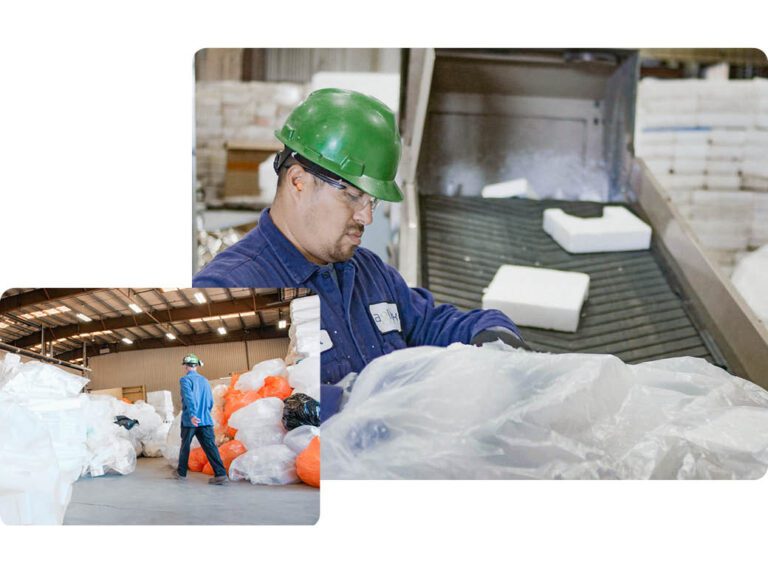 Agilyx employees working at the chemical recycling facility, Regenyx, in Tigard, Oregon.